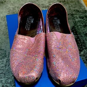 Pink glitter Tom’s from Neiman Marcus